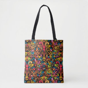 Funky pattern tote bag