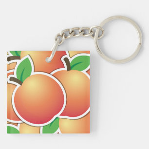 Funky peach key ring