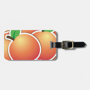 Funky peach luggage tag