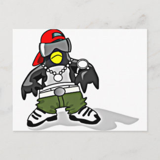 Funky Penguin Postcard