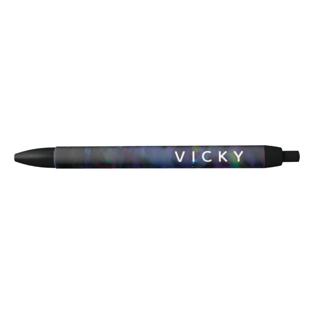 Funky personalised abstract smokey water colour  C Black Ink Pen (Front)