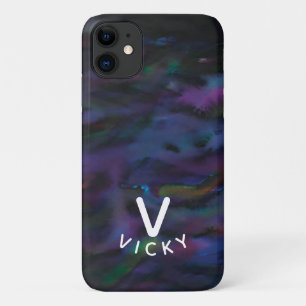 Funky personalised abstract smokey water colour  iPhone 11 case