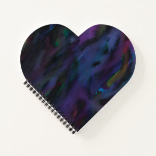 Funky personalised abstract smokey water colour notebook