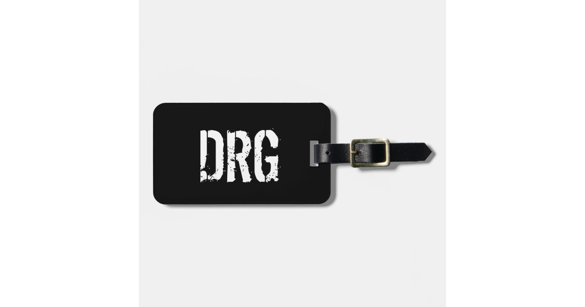 Funky Personalised Luggage Tag in Black and White | Zazzle.co.uk