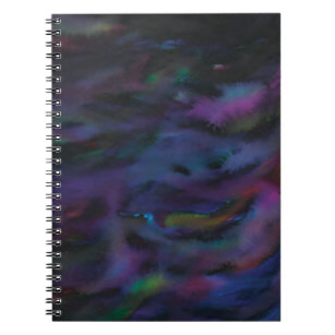 Funky personalized abstract smokey water color  notebook