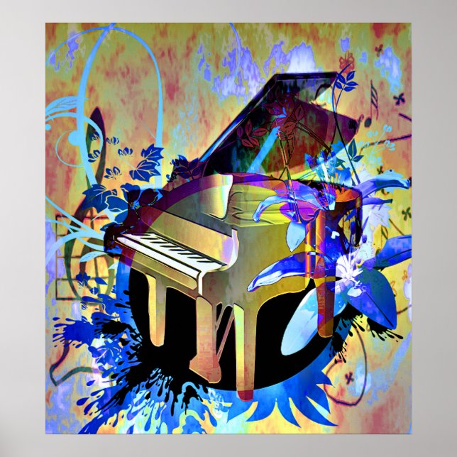 Funky Piano Poster (Front)