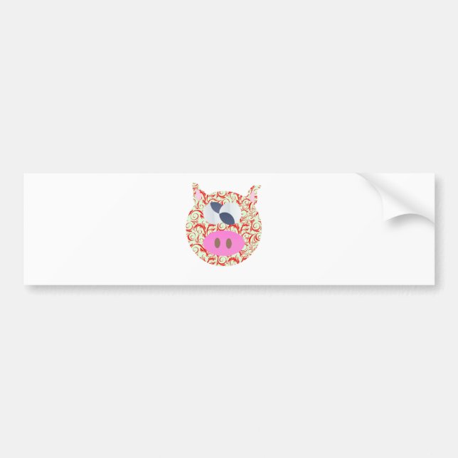 Funky Pig Bumper Sticker (Front)