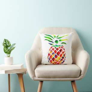 Funky pineapple art cushion