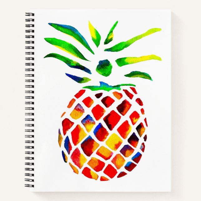 Funky pineapple art notebook (Front)