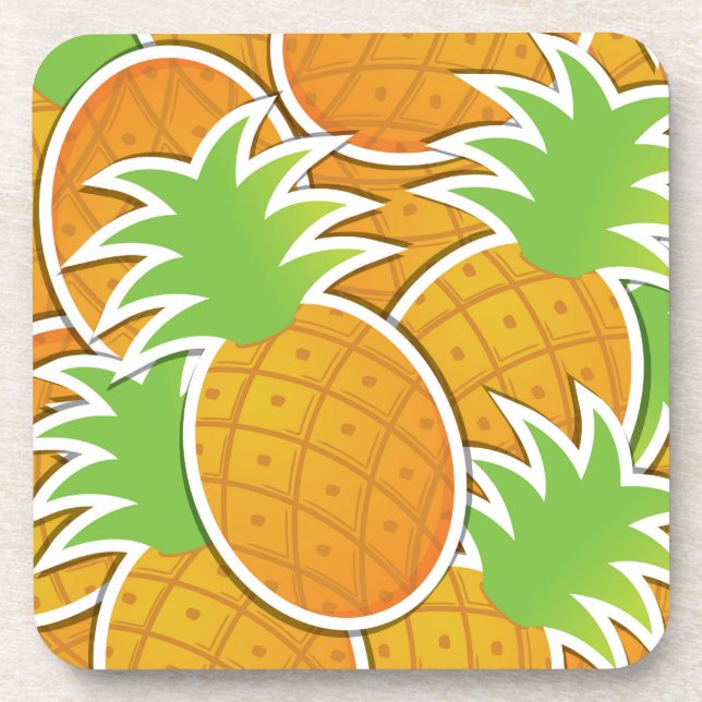 Funky pineapple coaster (Front)