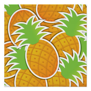 Funky pineapple poster