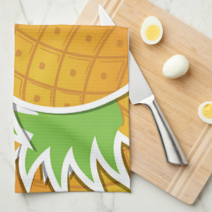 Funky pineapple tea towel