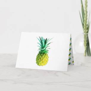 Funky Pineapple Your Text Blank Greeting Card