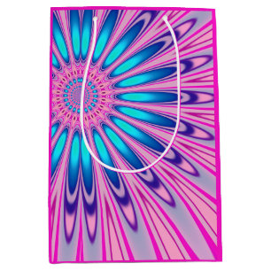 Funky Pink Blue Groovy Medium Gift Bag