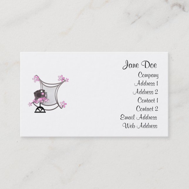 Funky Pink Business Cards (Front)