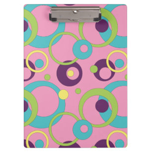 Funky Pink Circles Clipboard