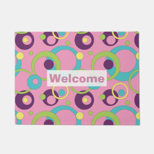Funky Pink Circles Doormat
