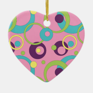 Funky Pink Circles Ornament