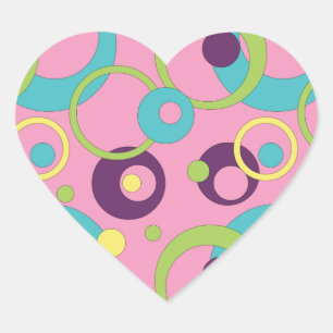 Funky Pink Circles Sticker