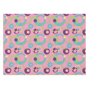 Funky Pink Circles Tablecloth