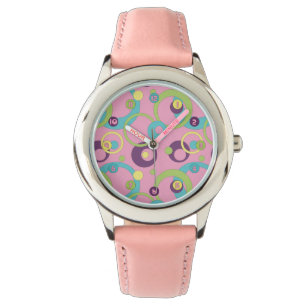 Funky Pink Circles Watch