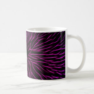 Funky Pink Fire Flower Abstract Coffee Mug