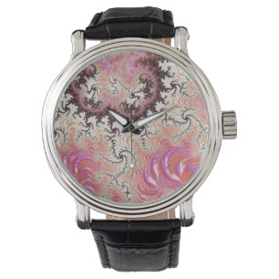 Funky Pink Fractal  Watch