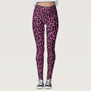 Pink leopard print tights hotsell