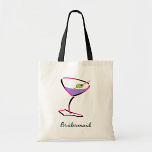 funky pink martini tote bag