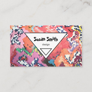 Funky Pink Pastels Abstract Business Card