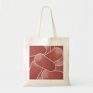 Funky pink potato tote bag