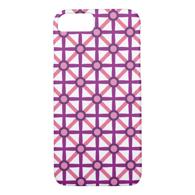 Funky Pink & Purple Pattern Case-Mate iPhone Case (Back)