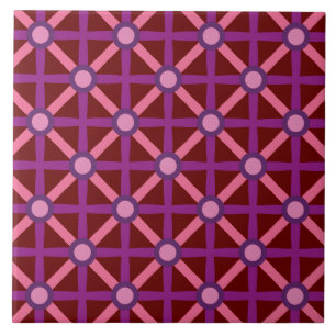 Funky Pink & Purple Pattern Tile