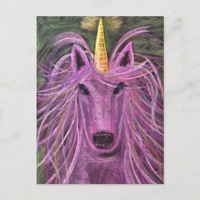 Funky Pink unicorn Postcard (Front)