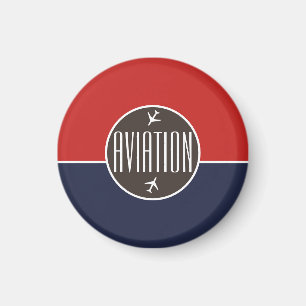 Funky Plane Aeroplane Pilot Aviation Flying Magnet