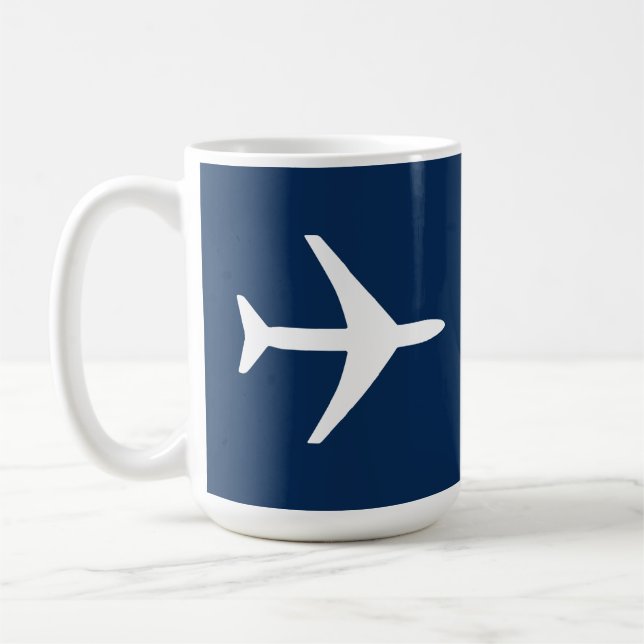 Funky Plane Aeroplane Pilot Aviation Flying Sky Coffee Mug (Left)