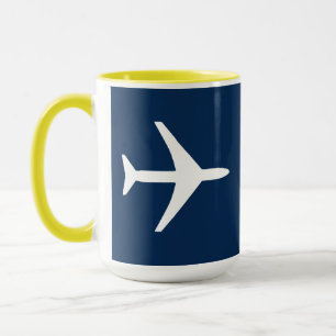 Funky Plane Aeroplane Pilot Aviation Flying Sky Mug