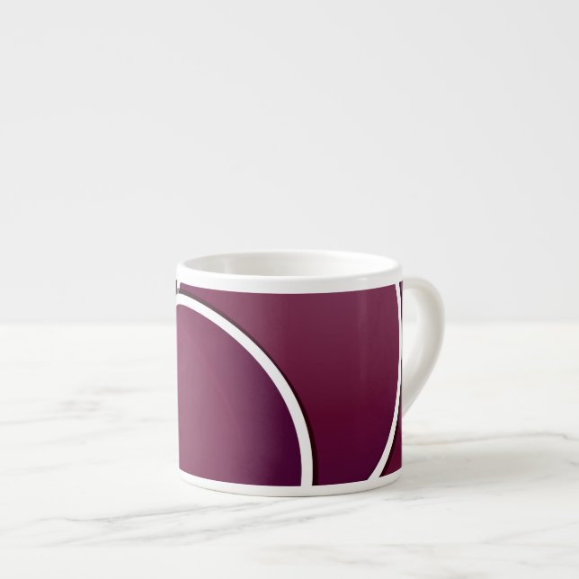 Funky plum espresso cup (Front Right)