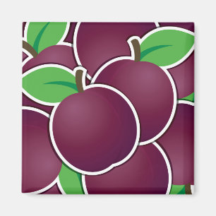 Funky plum magnet