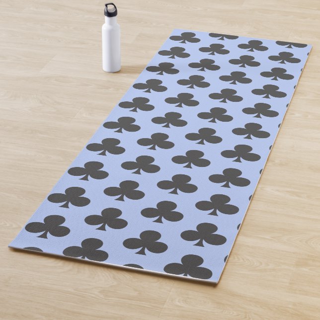 Funky Poker Cards Grey Pattern Yoga Mat (In Situ)