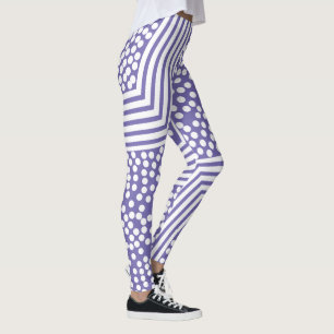 Funky Polka Dot Lines Bold Leggings