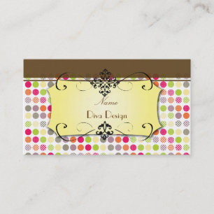 Funky Polka dots BusinessCard Business Card