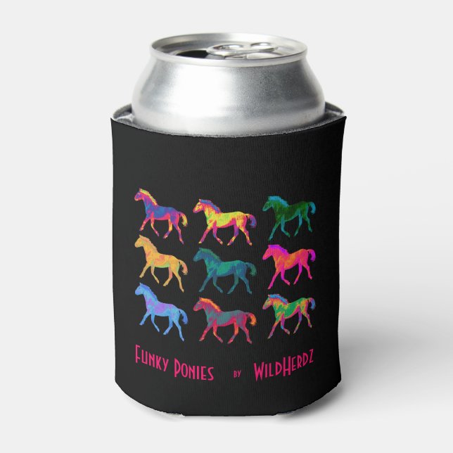 Funky Ponies Colt Pattern WildHerdz Can Cosy Cooler (Can Front)