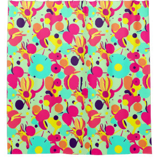 Funky Pop Art Shower Curtain