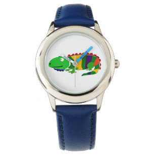 Funky Primitive Art Iguana Watch