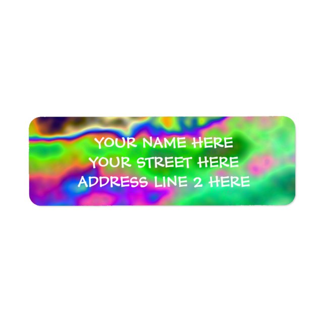 Funky Psychedelic Address Labels (Front)