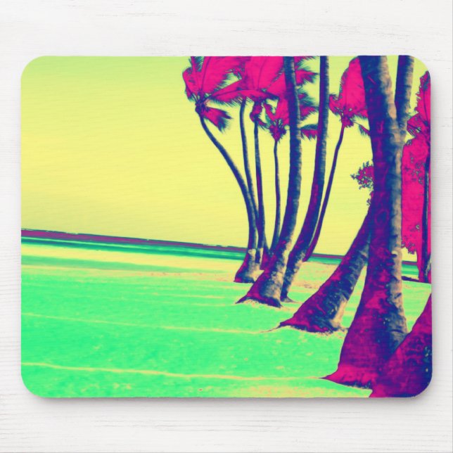 funky psychedelic beach design mouse mat (Front)