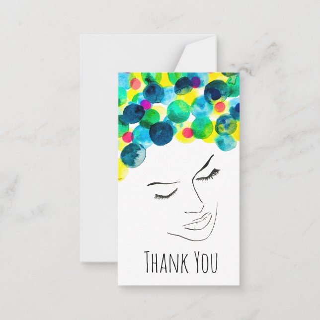 Funky psychedelic bubble hair card (Front)