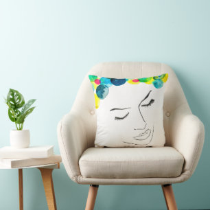 Funky psychedelic bubble hair cushion