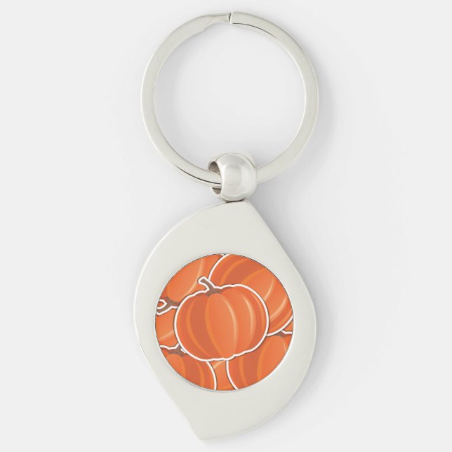 Funky pumpkin key ring (Front)